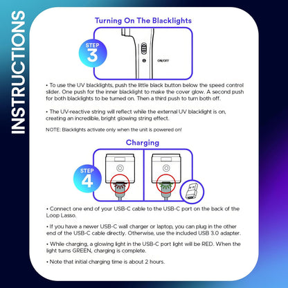 NANO Glow in the Dark Rave Toys with Built-In UV Blacklight - Interactive Rope Launcher STEM Toy - Viral Flow and String Shooter Toy for Kids and Adults