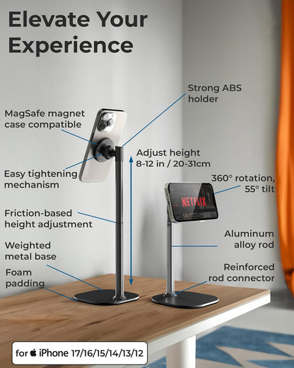 Magstand Adjustable Phone Stand For Desk Foldable Magnetic Iphone Holder